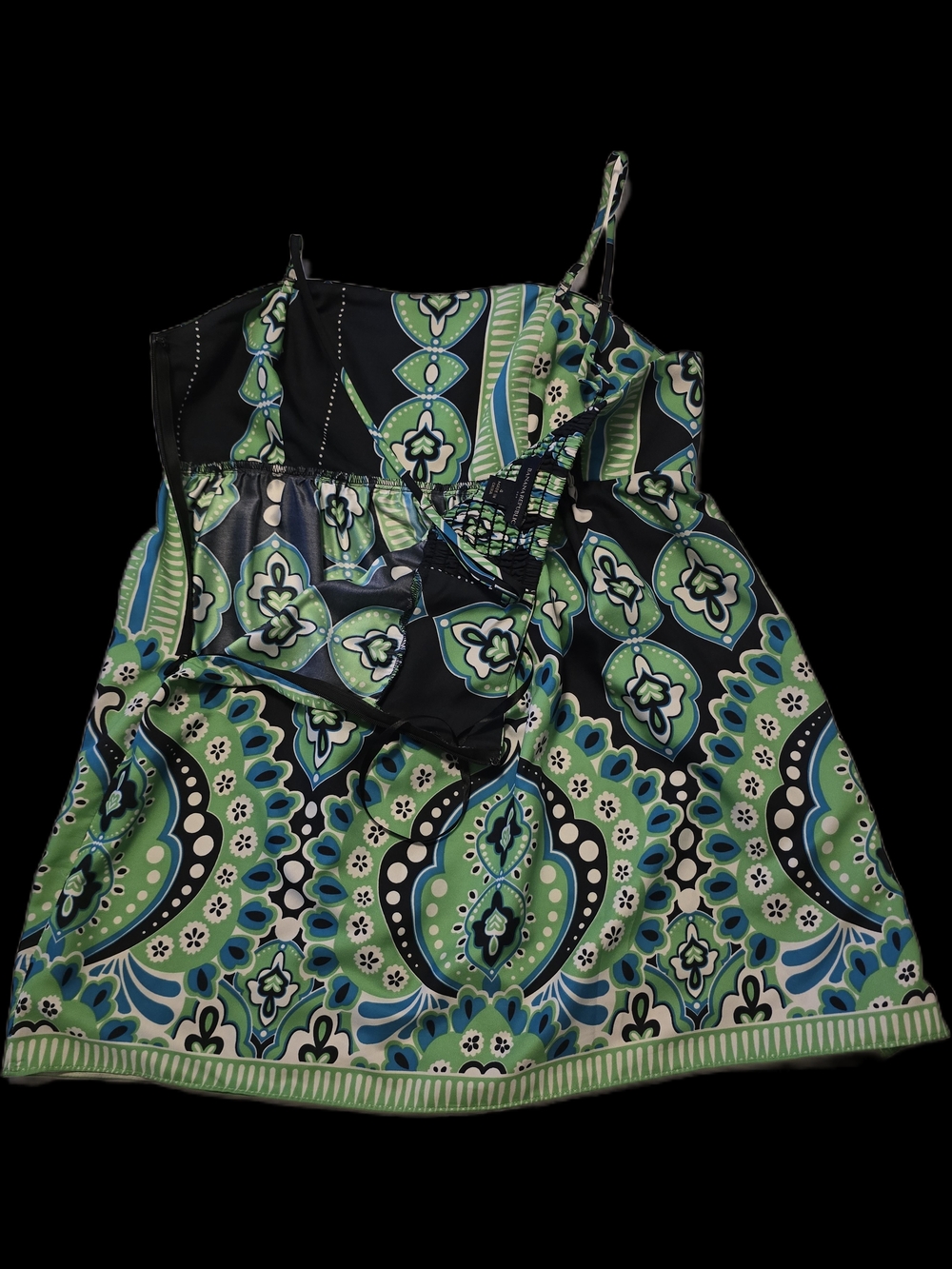 Banana Republic Green and Blue Paisley Tank - Size 4 - Picture 4 of 8